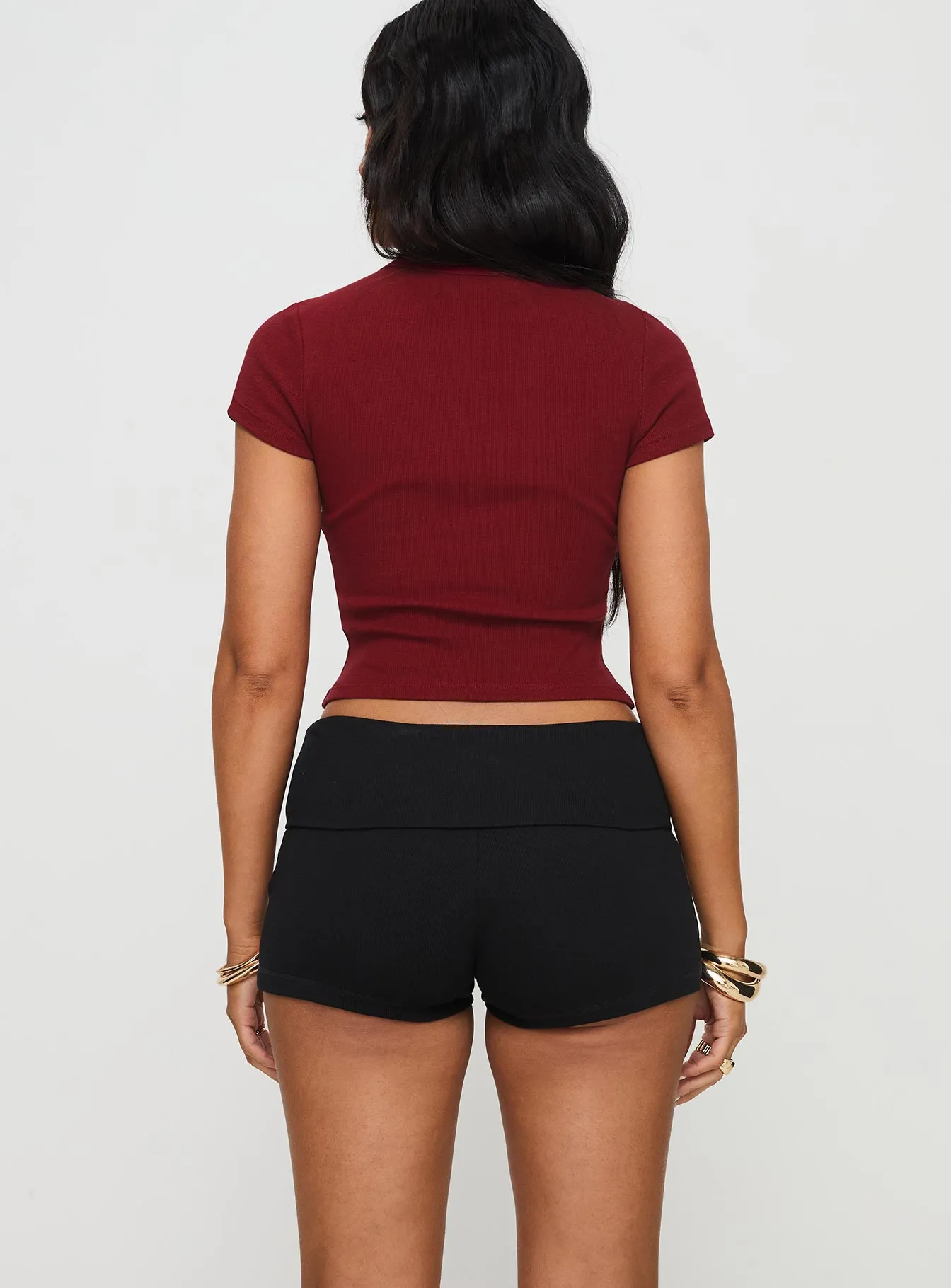 Baseline Low Rise Rib Shorts Black UVProtective Coating
