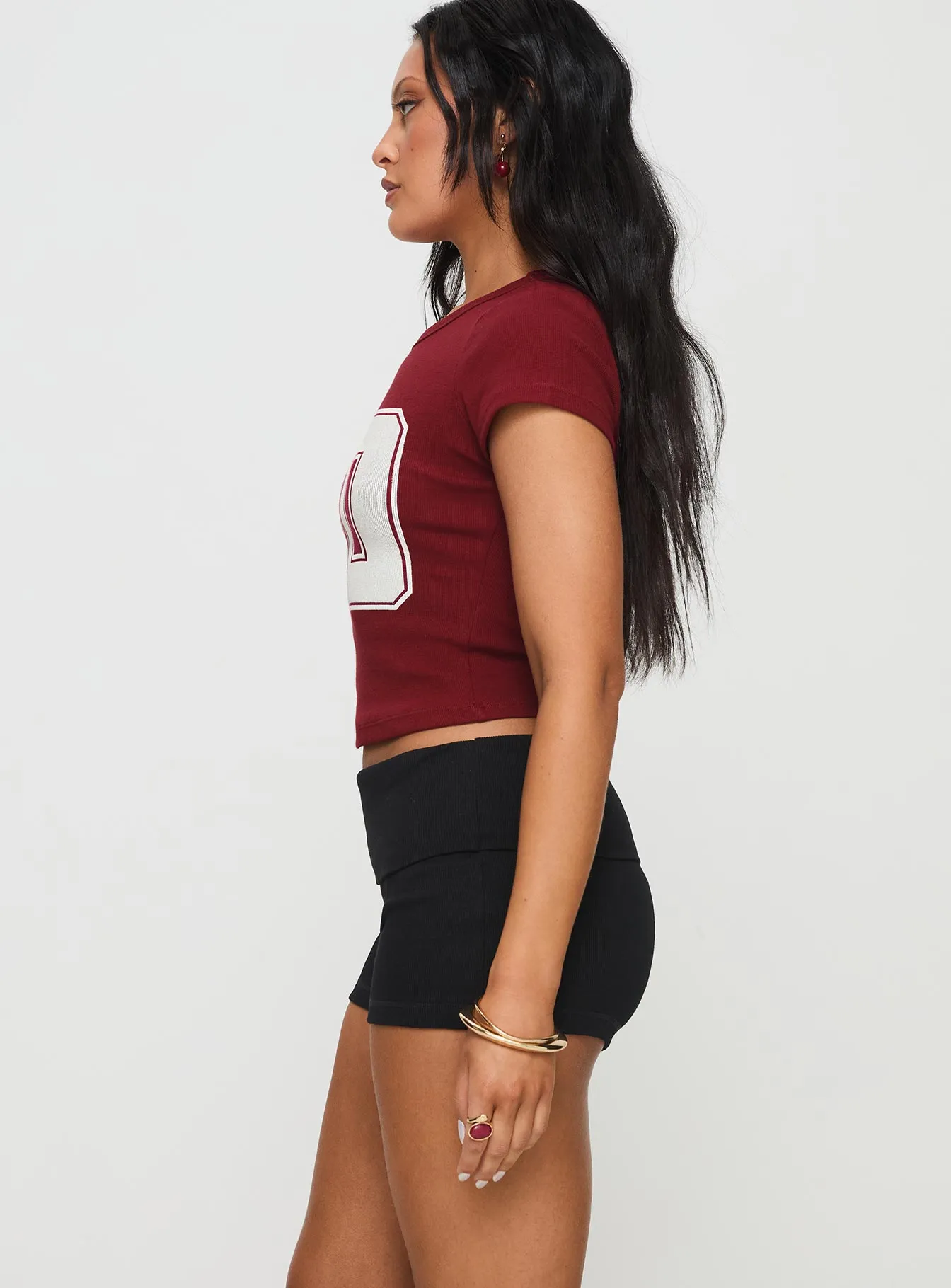 Baseline Low Rise Rib Shorts Black Rustic Ease