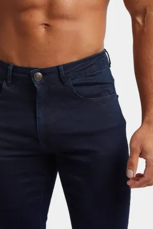 Casual Friday Picnic Style Nature Lover Minimal Fading Athletic Fit Jeans in Indigo