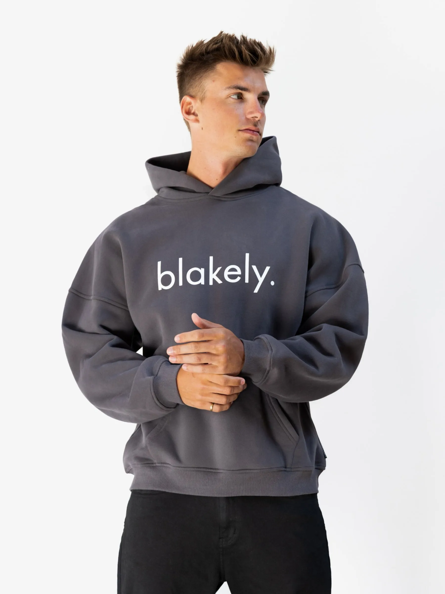 Odor Resistant St. Patrick's Day wear Logo Relaxed Hoodie - Charcoal
