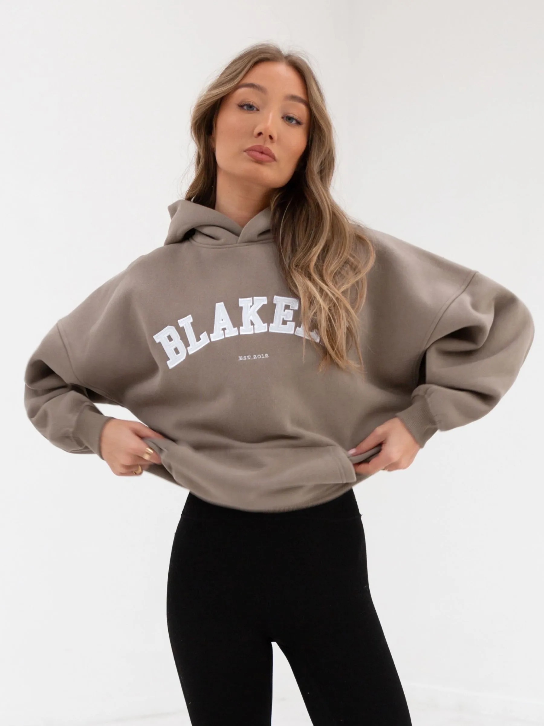 Varsity Oversized Hoodie - Light Beige City Look Bee like