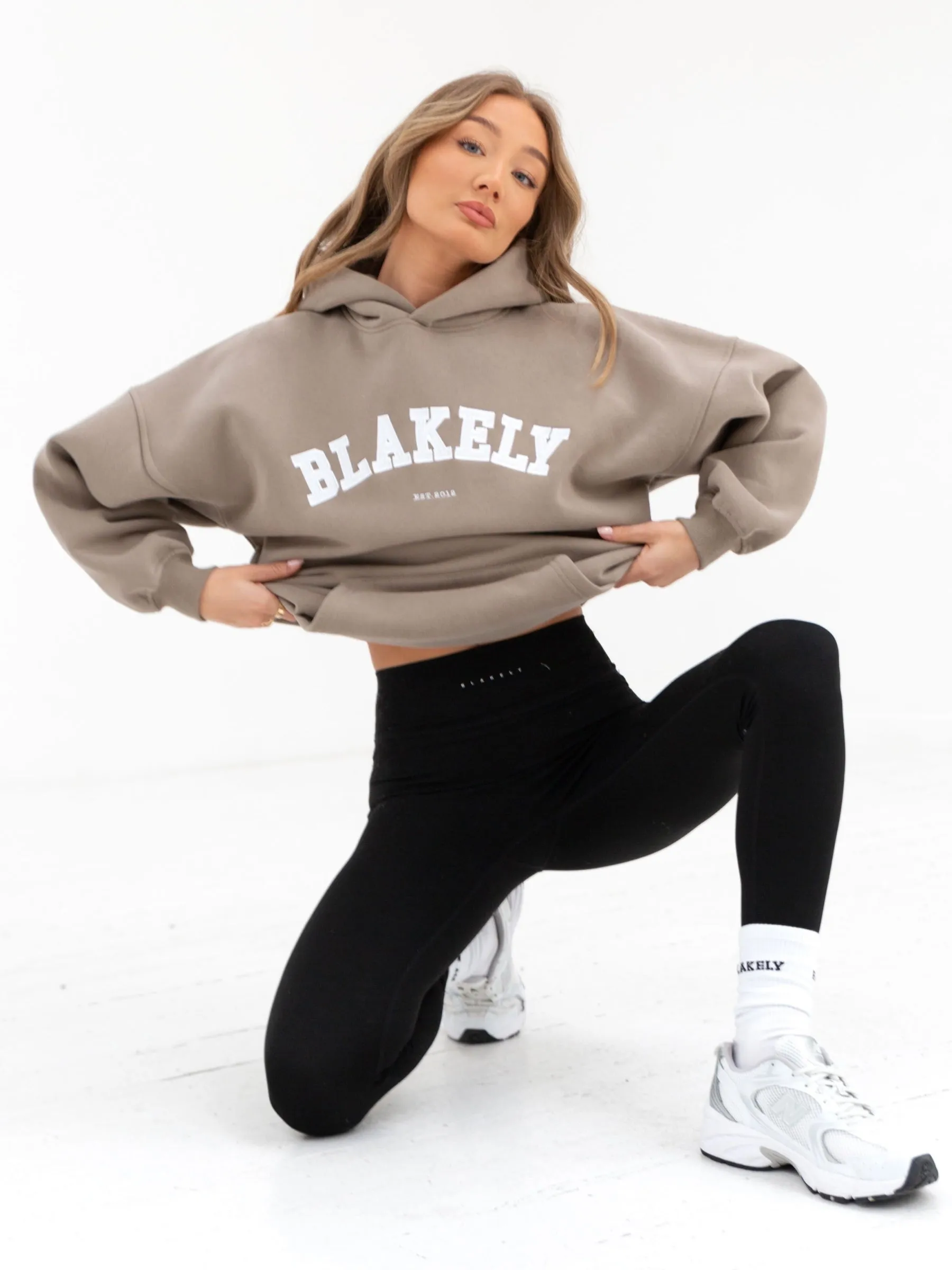 Polo wear Urban Fashion Varsity Oversized Hoodie - Light Beige