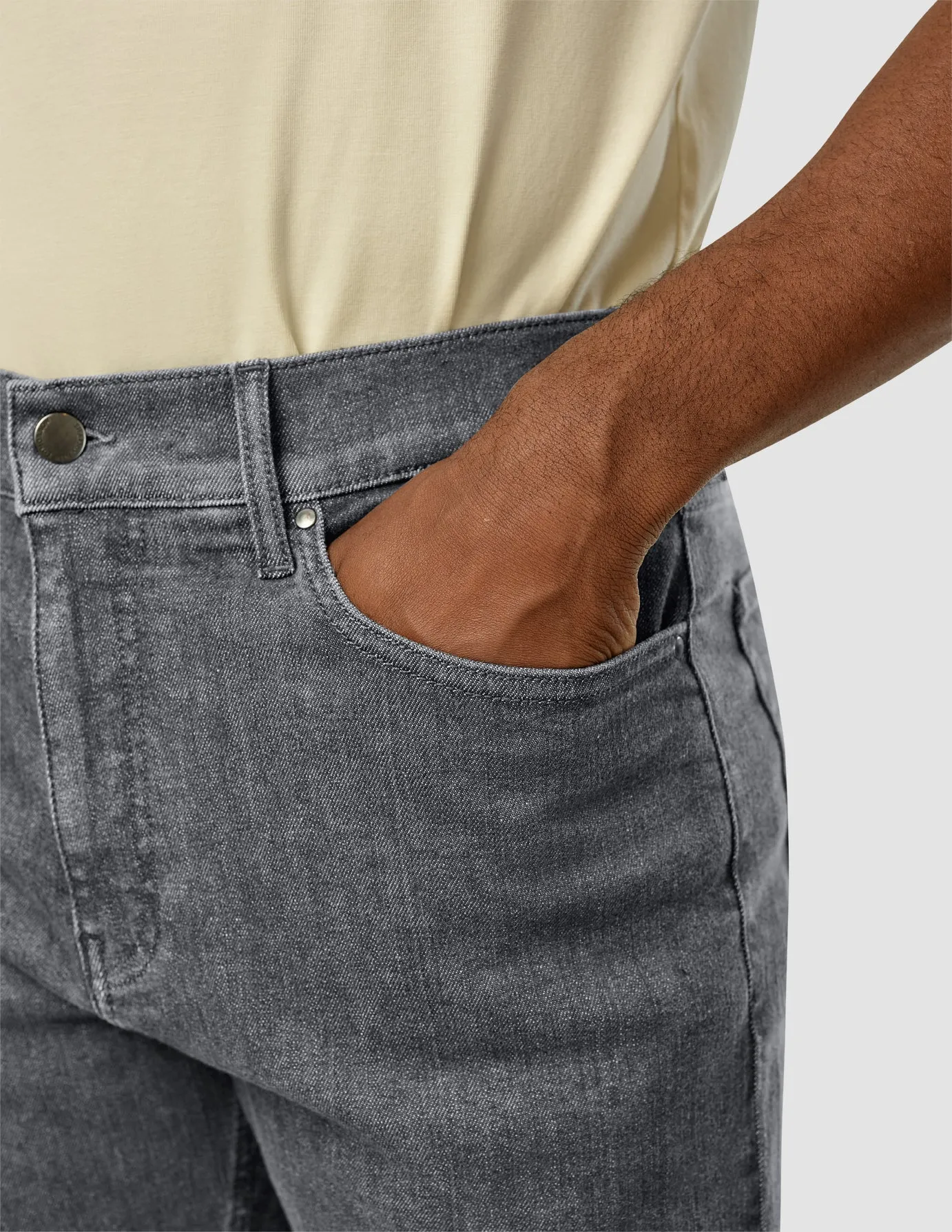 Daily Basic Easy Outfit Classic Jeans Slim Dark Grey