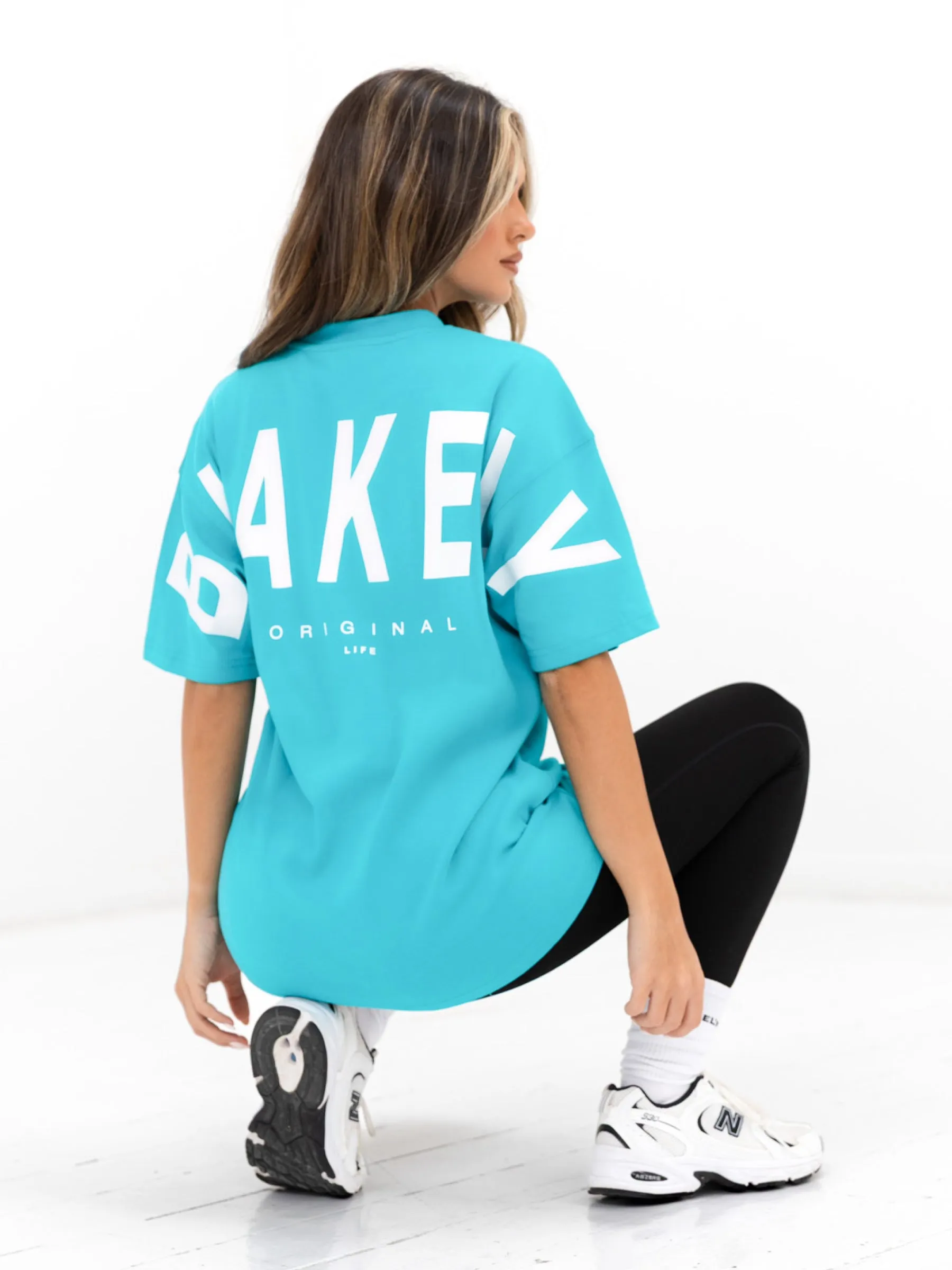Chic Style Teenager coolness Isabel Oversized T-Shirt - Aqua