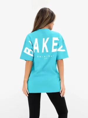 Chill Vibe Comfortable Stretch Isabel Oversized T-Shirt - Aqua