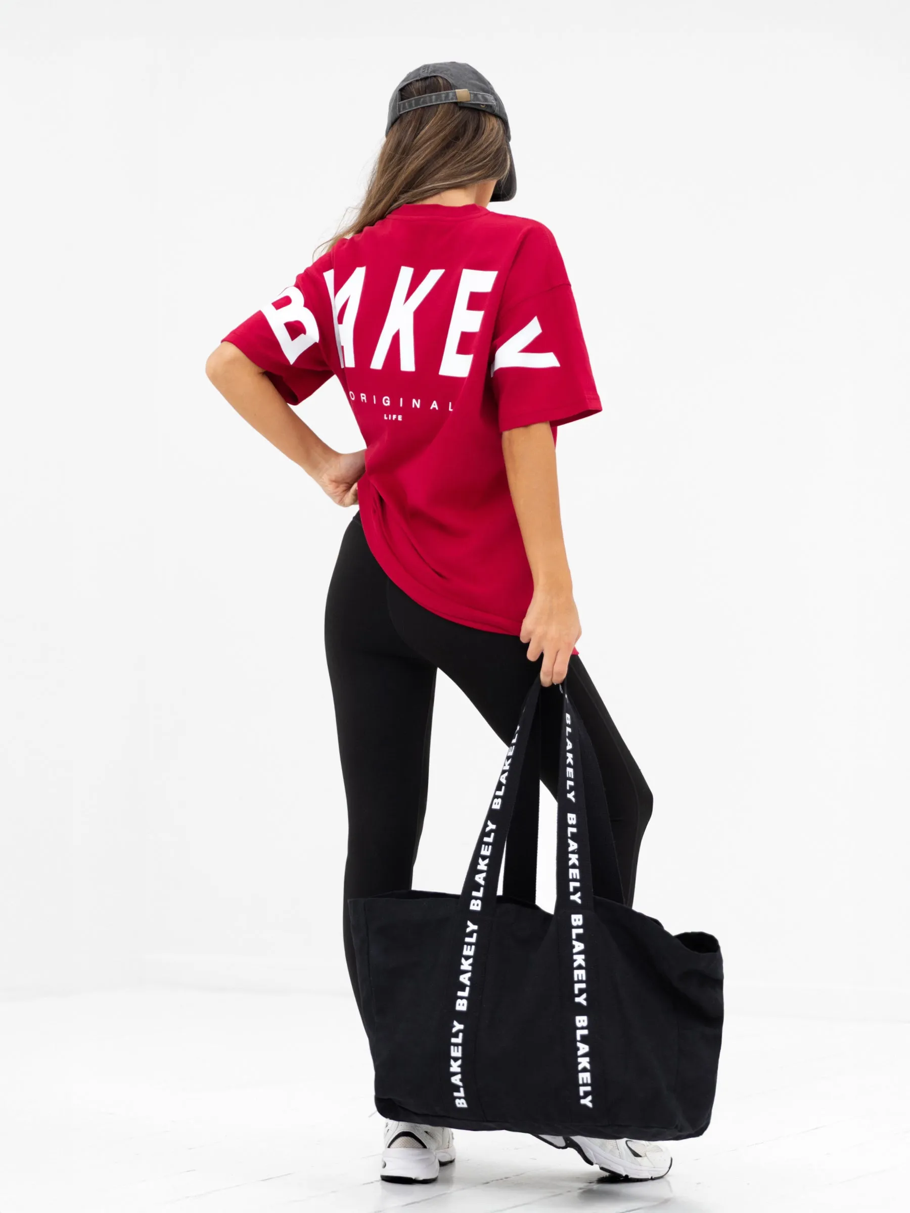 Soft And Comfortable Isabel Oversized T-Shirt - Cherry Red