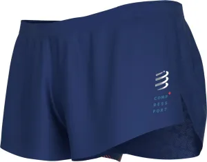 Compressport Racing Mens Split Running Shorts - Blue Sports Wear Sustainable Manufacturing