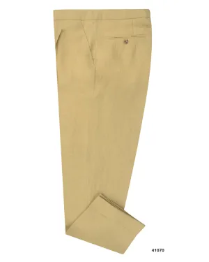 Goldish Yellow Linen Dress Pant Essential Wearable