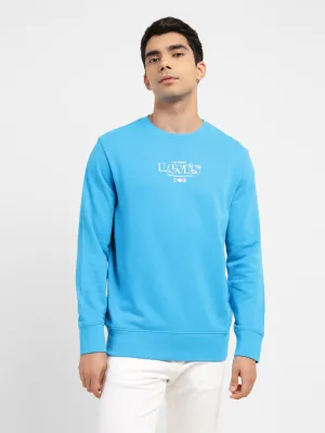 Eco Conscious Material Modern Smart Men's Brand Logo Crew Neck Sweatshirt