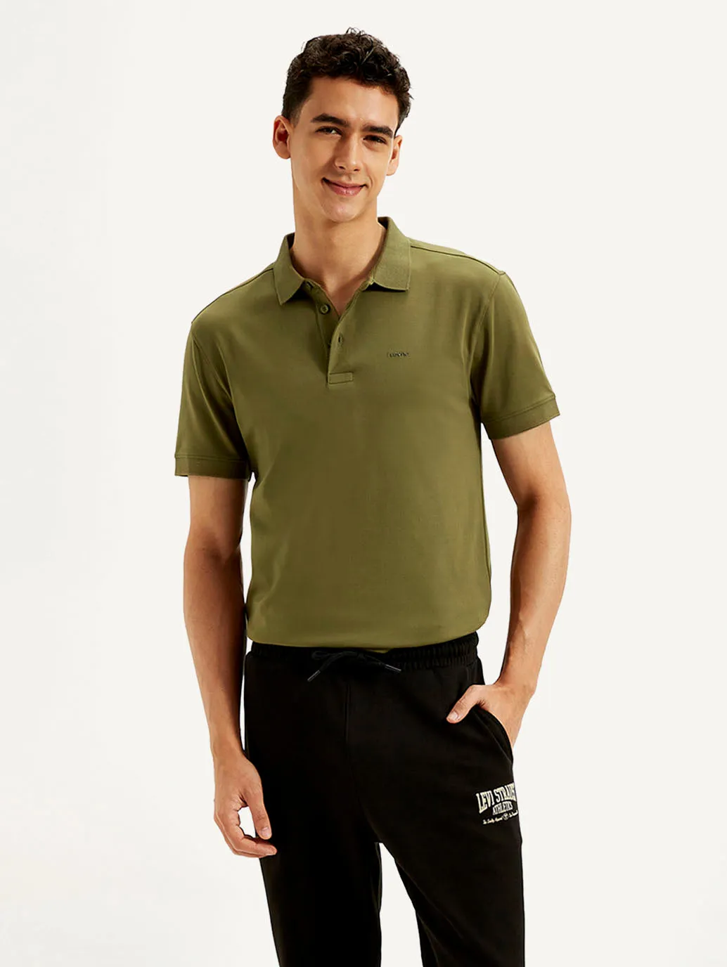 Breathable Weave Smart Casual Men's Solid Slim Fit Polo T-shirt