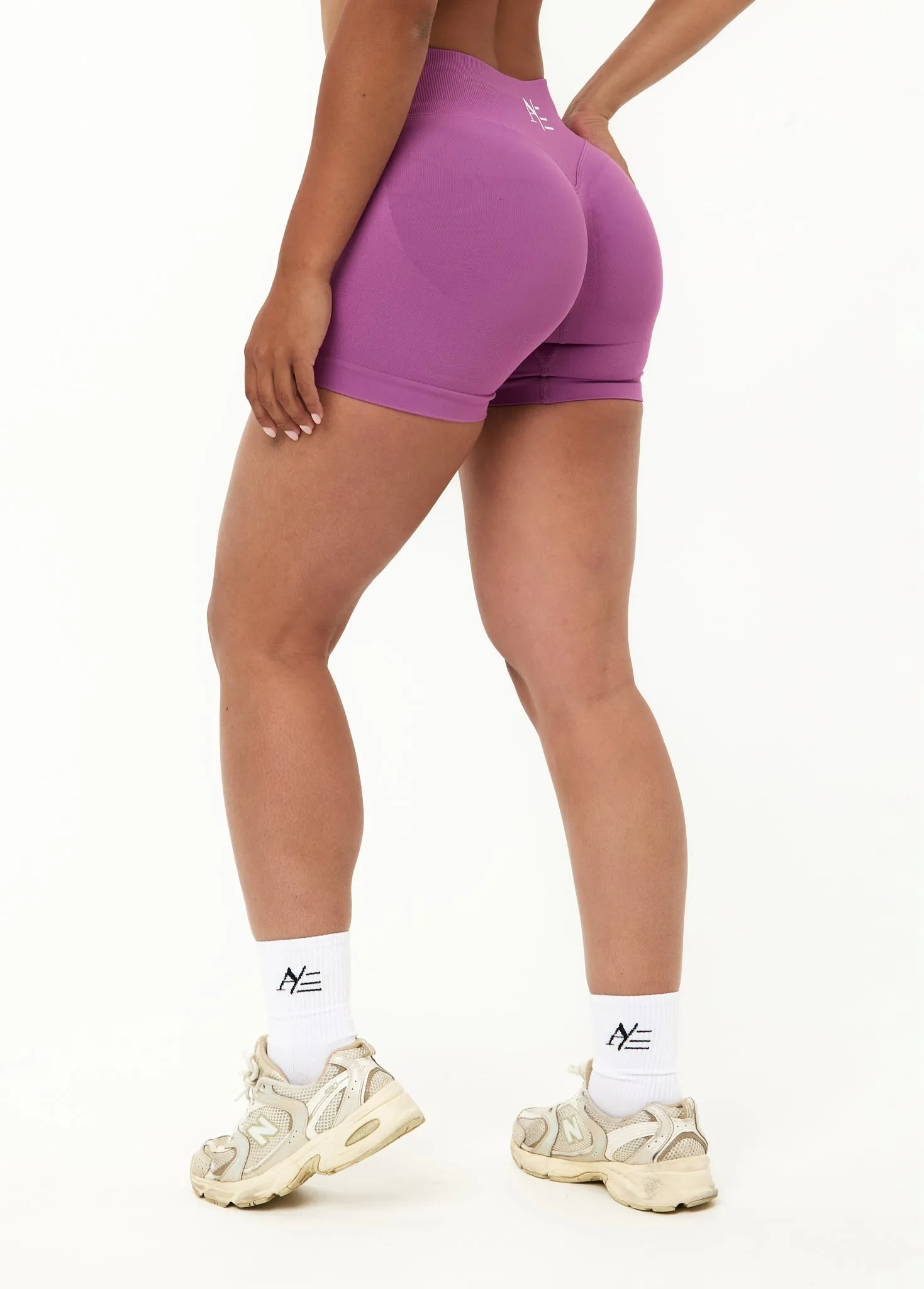Sport Short Orchid Purple Wind Resistant Panels sequined details
