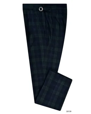 VBC 100% Wool: Black Watch Tartan Checks Plus-size option Basic Stretch