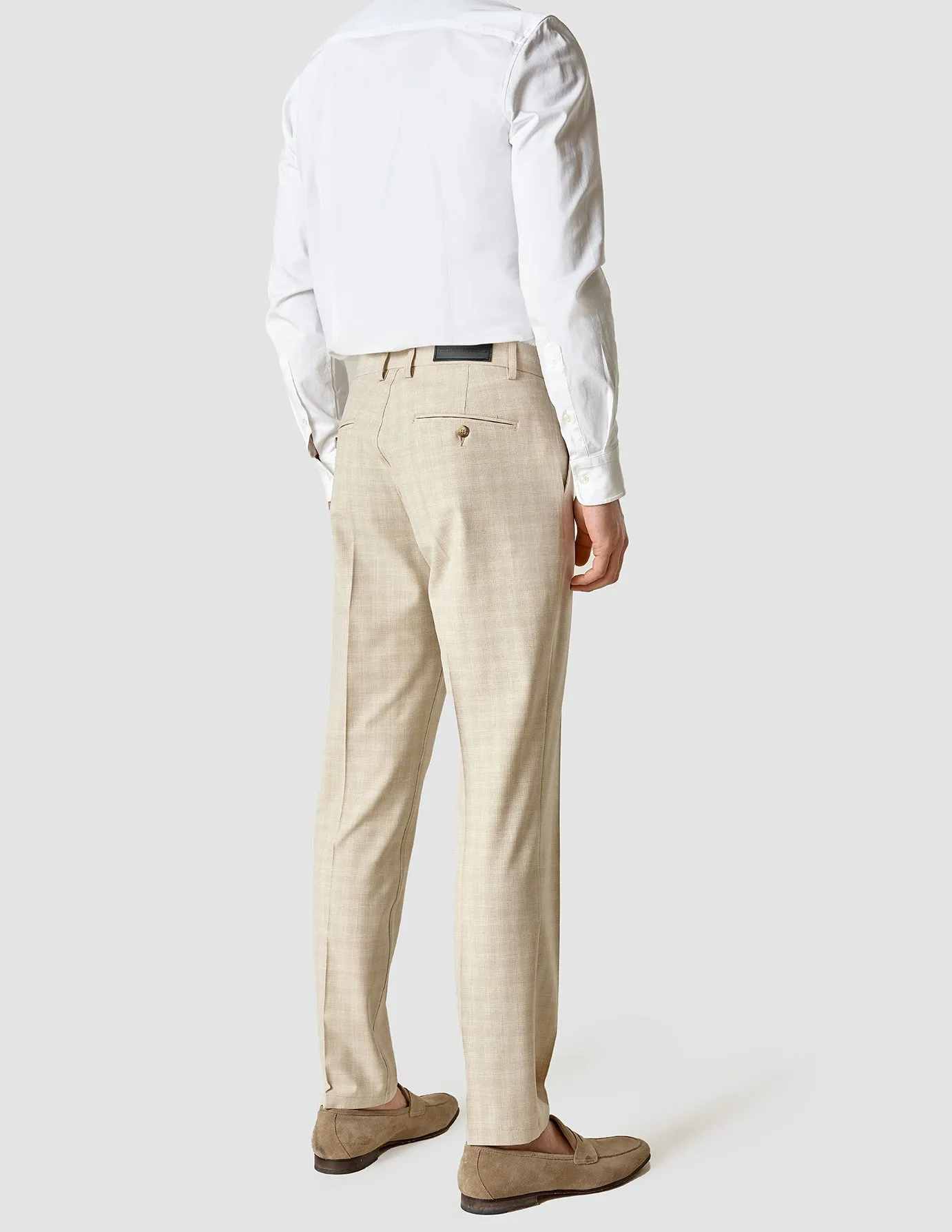 Essential Suit Pants Slim Warm Sand Carbon Infused Fabric