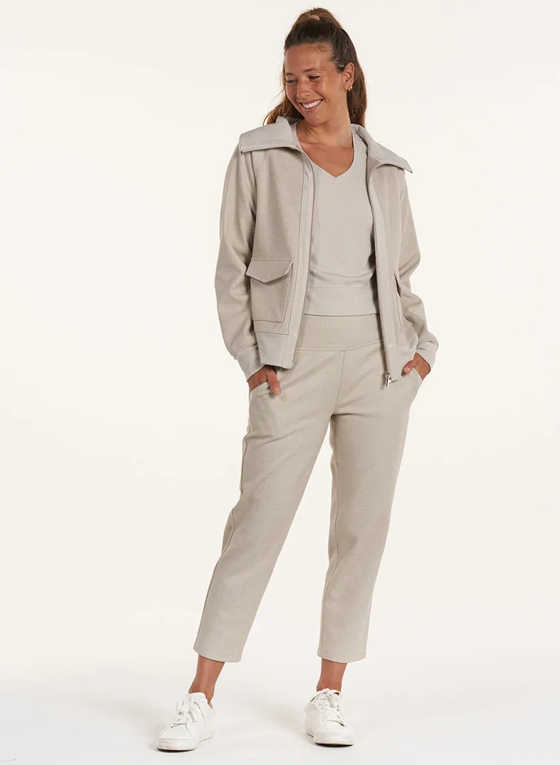 Quinn Rib Trim Trouser - FINAL SALE Durable Seams Versatile Waist