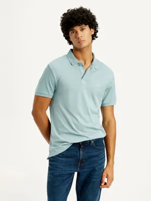 Men's Solid Slim Fit Polo T-Shirt Monochrome Style Summer Fashion
