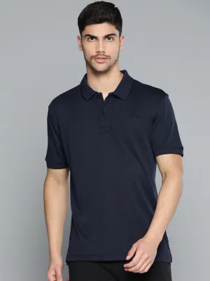 Alcis Men Polo Collar Anti Static Slim Fit Sports T-shirt Reinforced Stitching