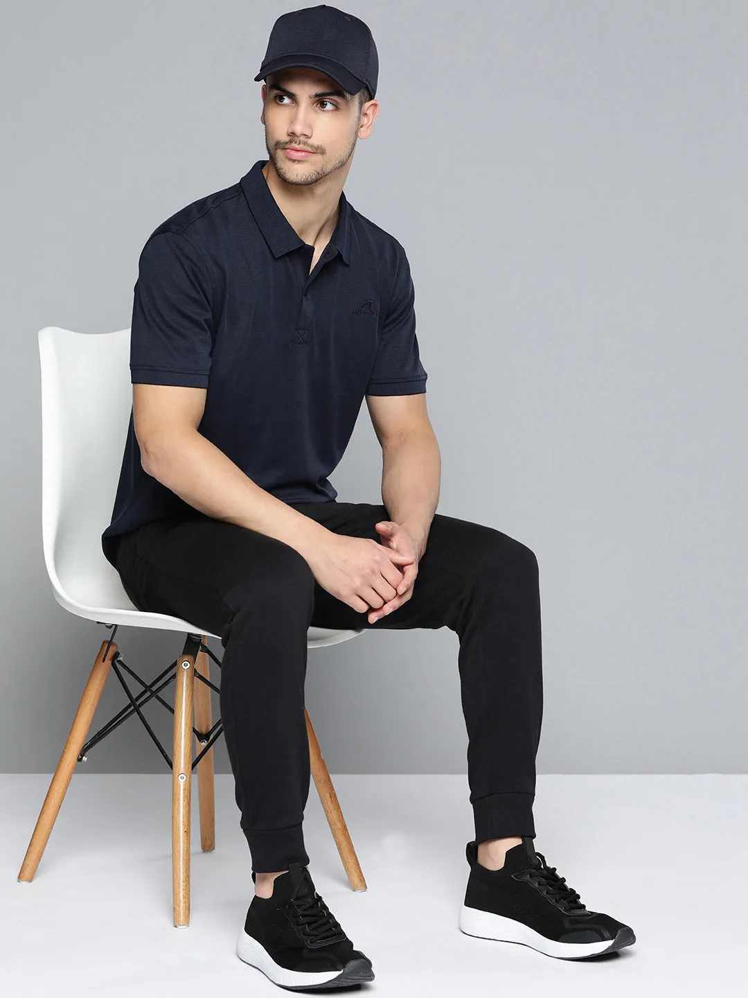 Alcis Men Polo Collar Anti Static Slim Fit Sports T-shirt SlimFit Design Youthful Appeal