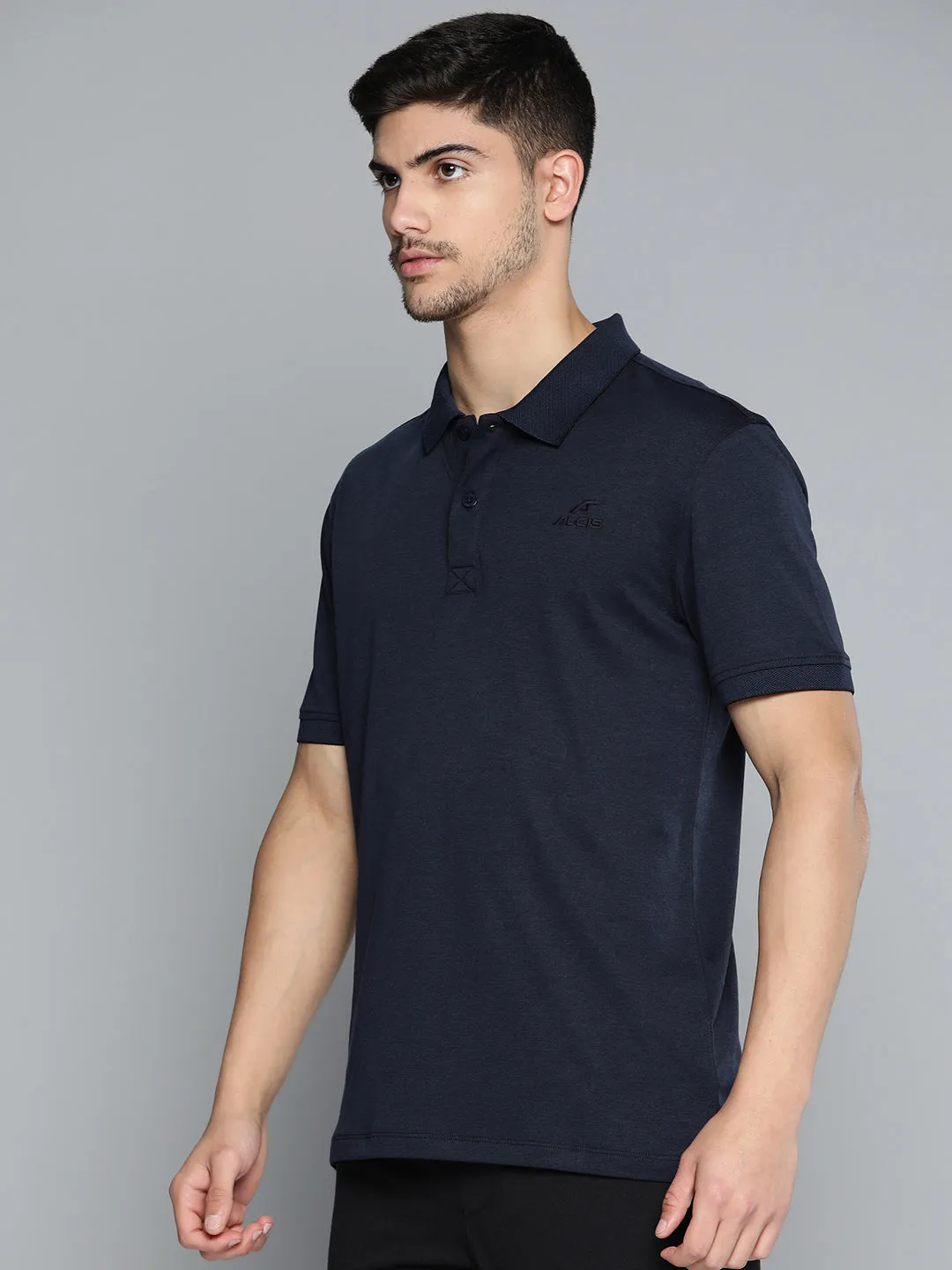 Slim Tailored Stylish Comfort Alcis Men Polo Collar Anti Static Slim Fit Sports T-shirt