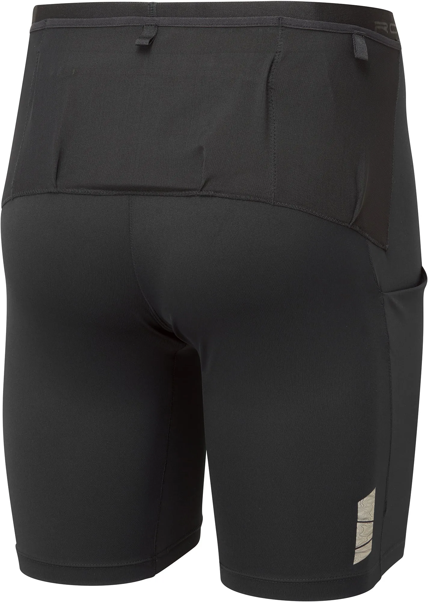 Ronhill Tech All Terrain 8 Inch Stretch Mens Short Running Tights - Black Warm Look vest