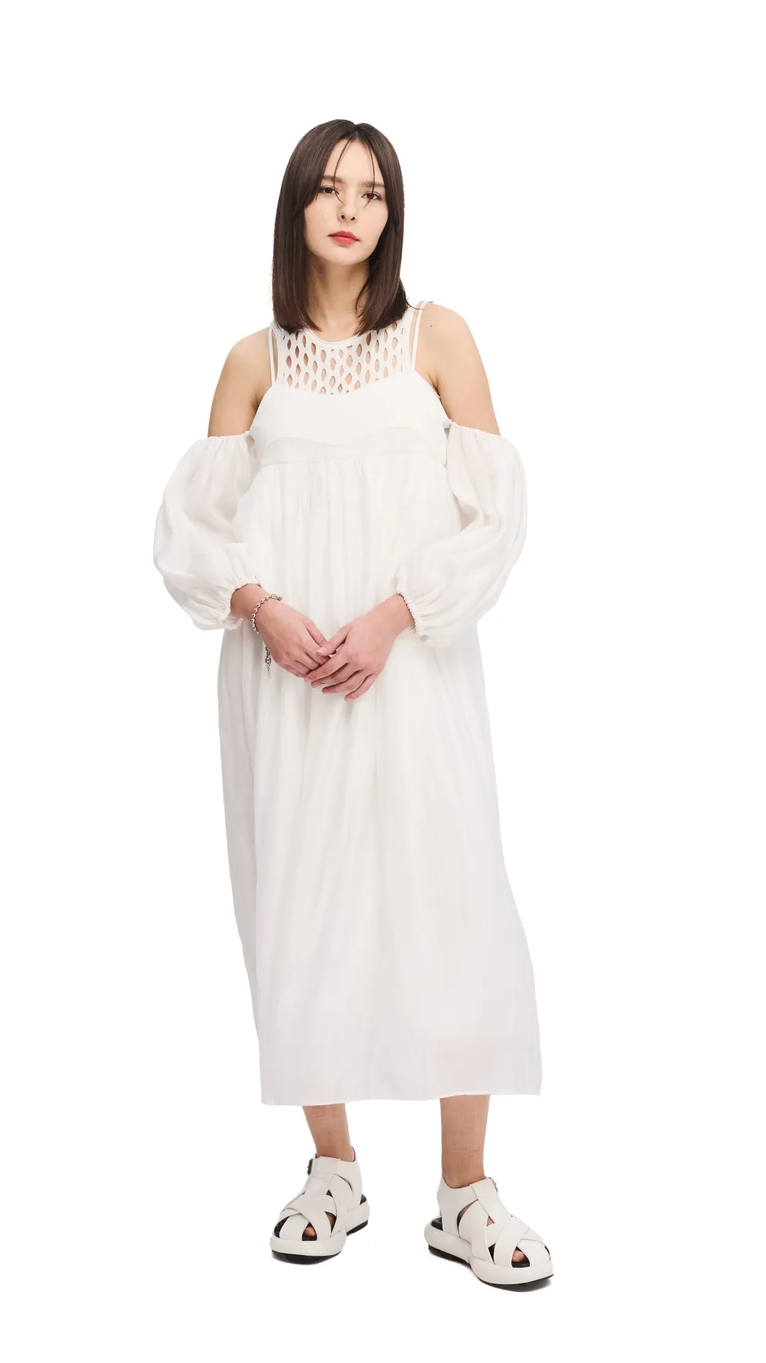 Cold Shoulder Dress TaglessNeckline