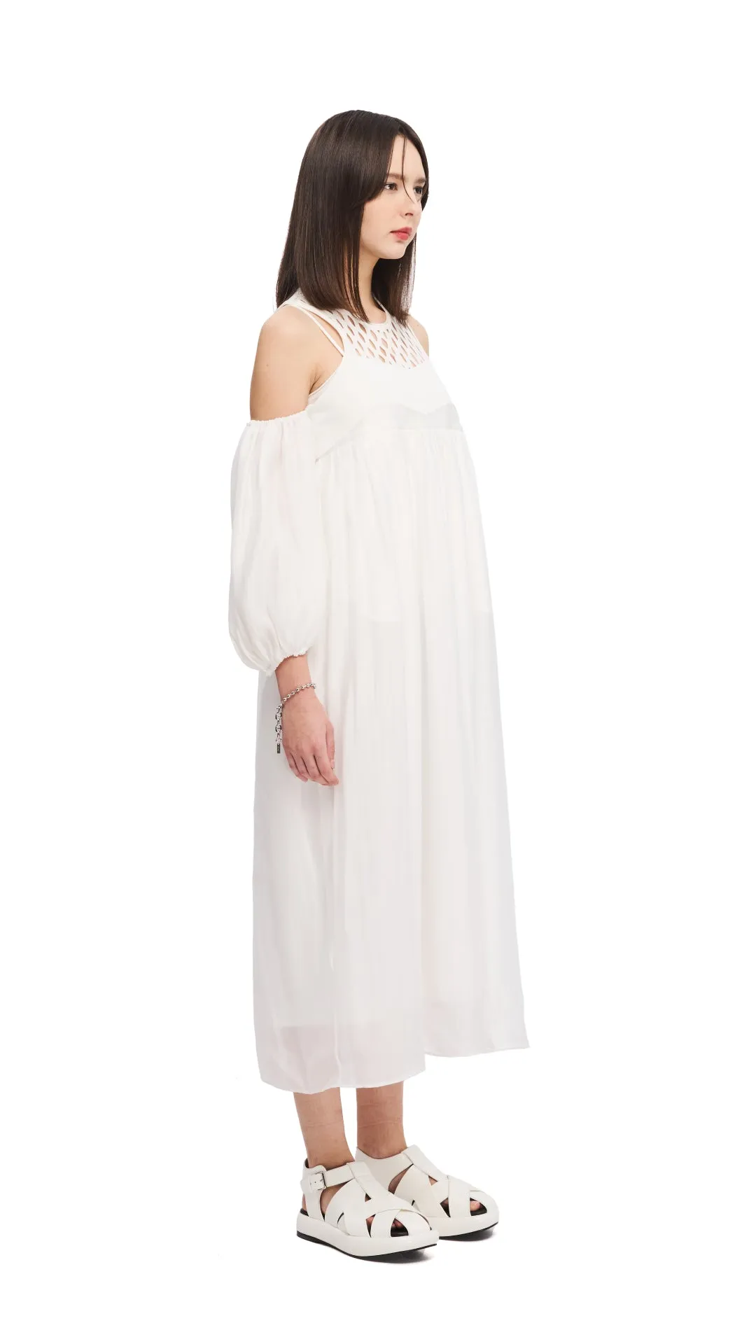 HygroscopicFiber Cold Shoulder Dress