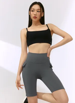 Reinforced Edges ReflectiveTrimDetails Black Label 360N Out Pocket Leggings 4.5"