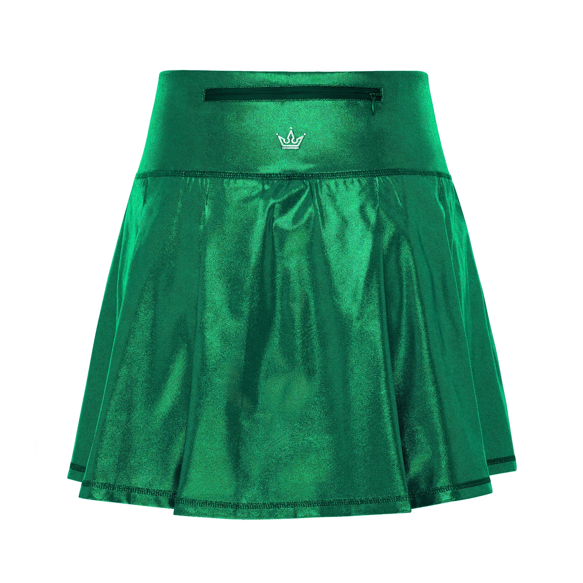 Effortless Layering ContrastStitching Emerald Jewel Athletic Skort