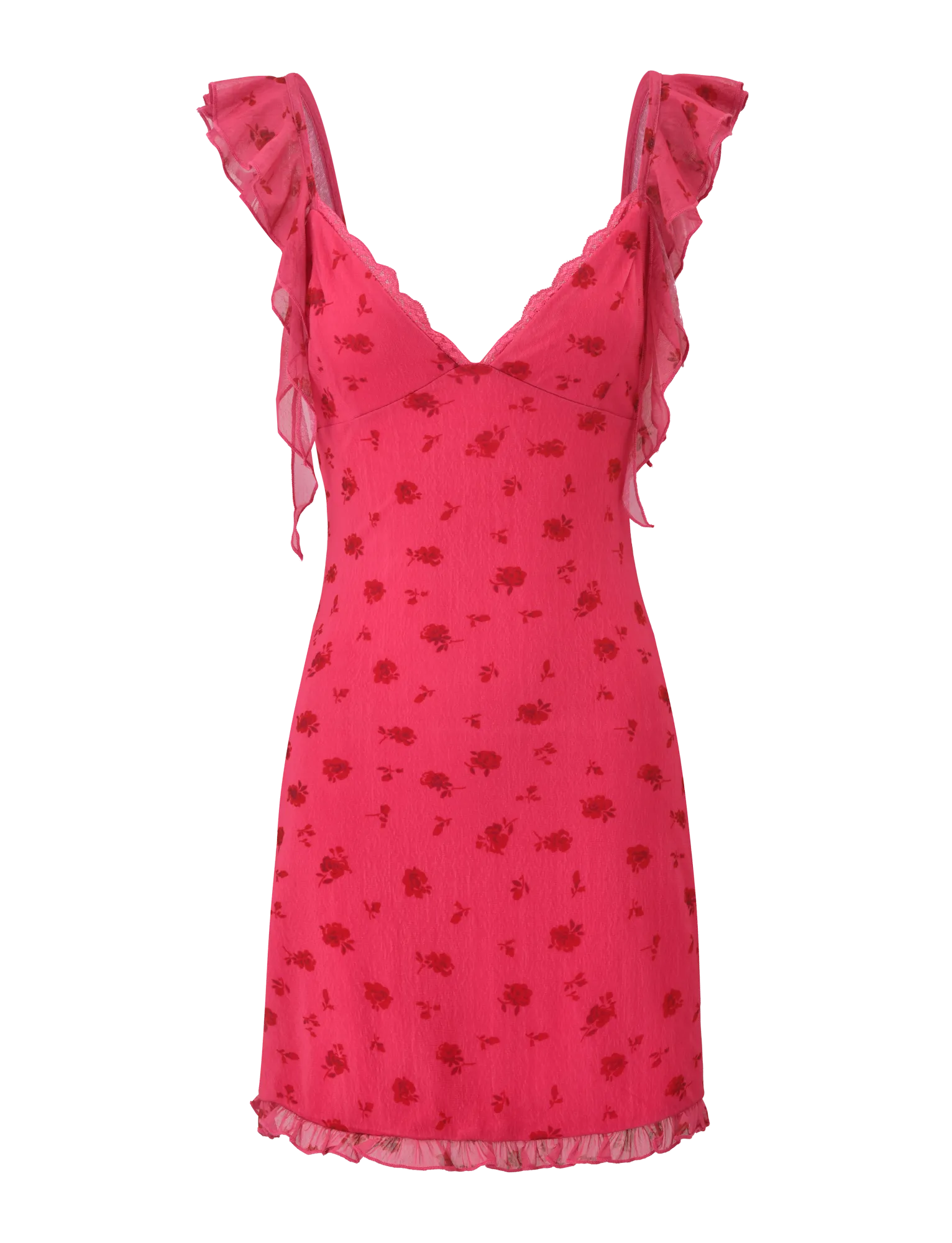 Ruffle Detail AMARIS MINI DRESS - DITSY FLORAL