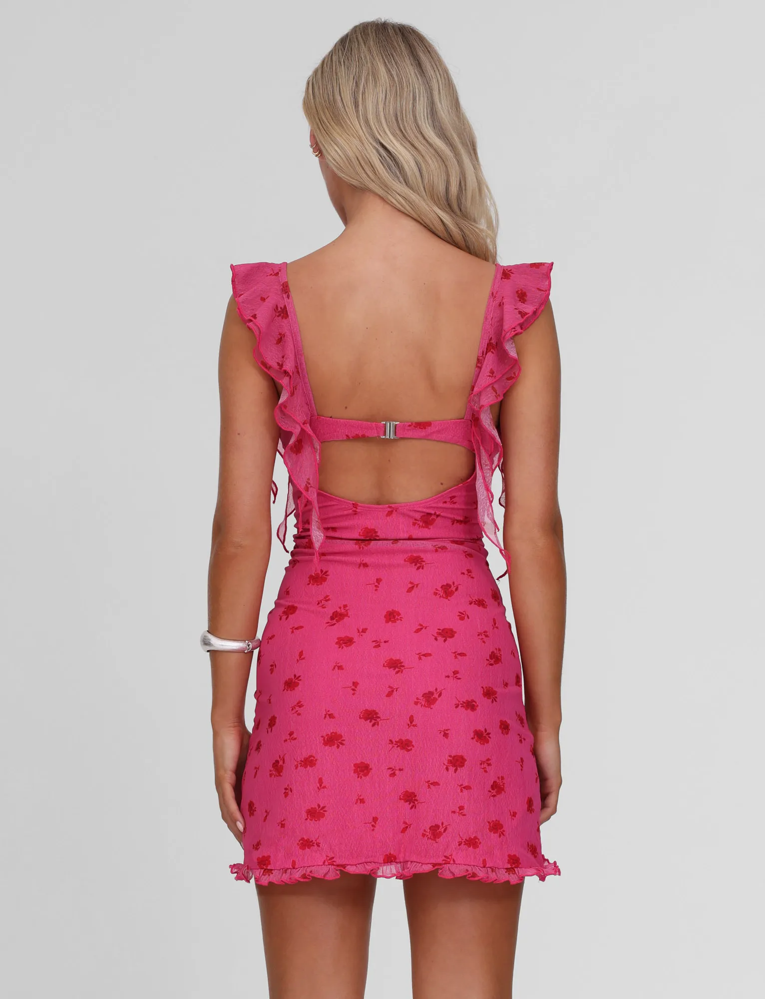 AMARIS MINI DRESS - DITSY FLORAL Smooth Layering Fluid Fabric