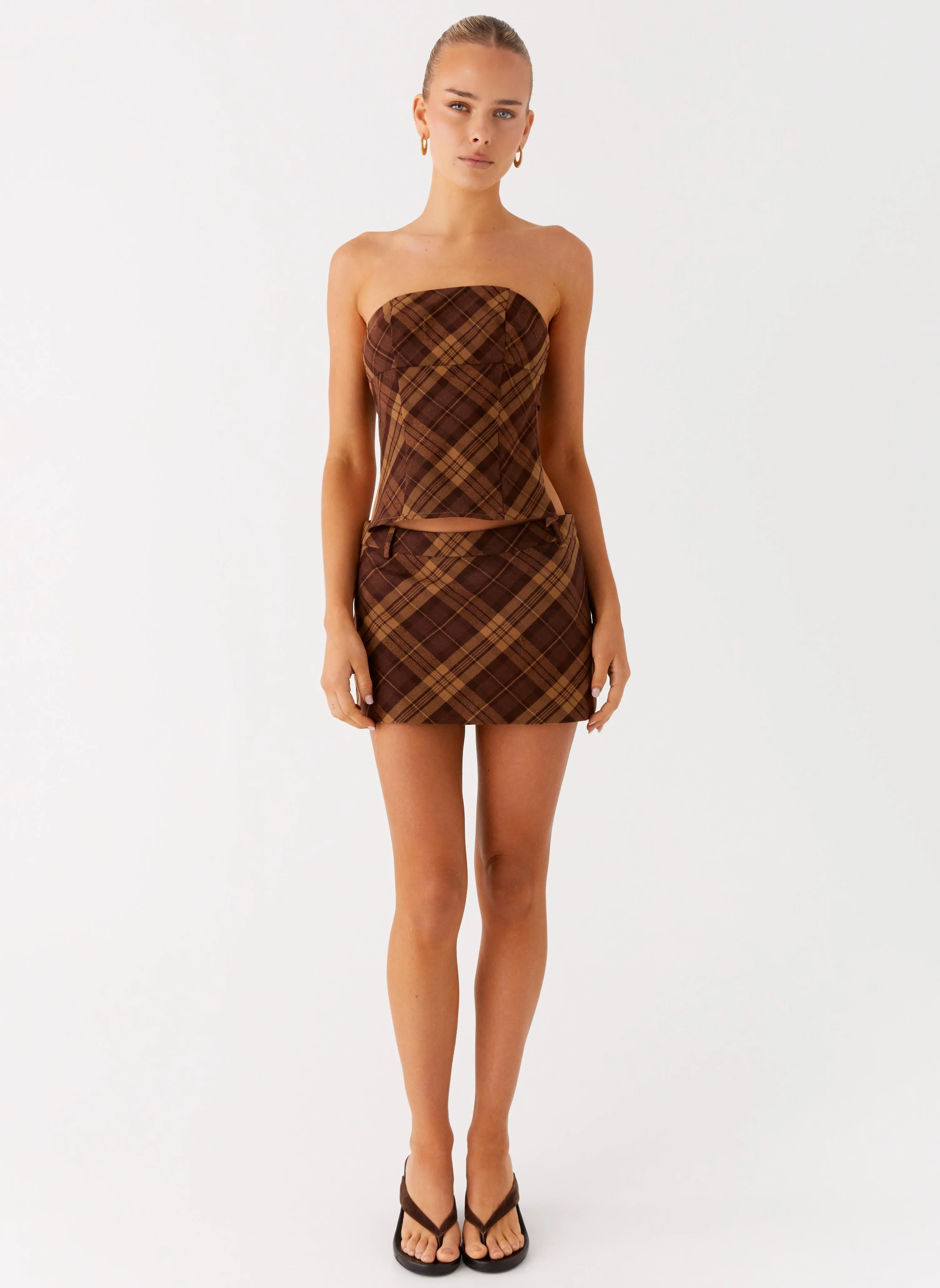 Benson Mini Skirt - Plaid Tailored Piece
