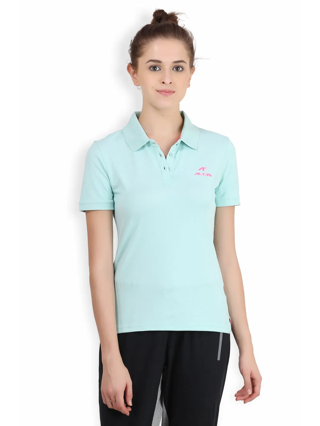 Alcis Happy Blue Polo T Shirt Lightweight Feel