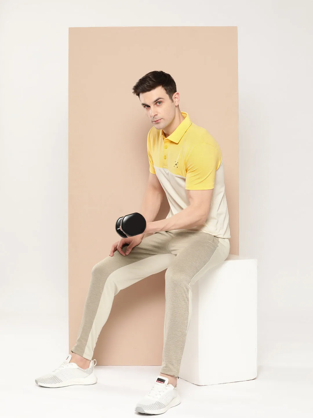 Routine Color-Blocked Polo T-Shirt GarmentWashed Texture Summer Vacation