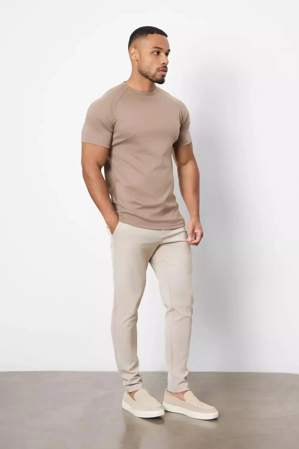 Outdoor Trend Mercerised Cotton T-Shirt in Mocha