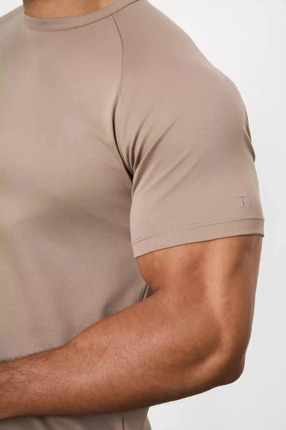 Mercerised Cotton T-Shirt in Mocha Chilly Comfort