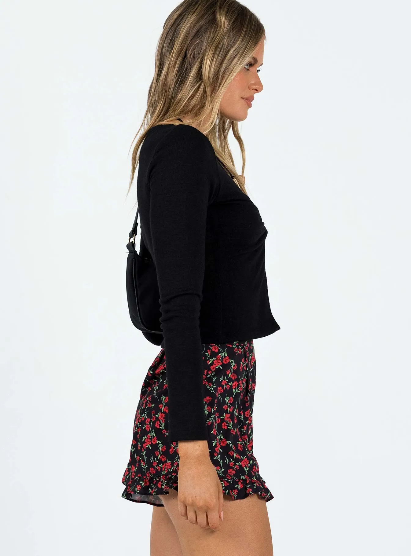 Jennie Shorts Black Floral Wonder Fit Cozy Vibe
