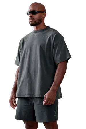All-day Comfort BOXY T-SHIRT - Gray Vintage Moderate Coverage Cut