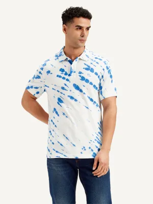 Men's Tie -Dye Slim Fit Polo T-Shirt Business Meeting Weekend Casual
