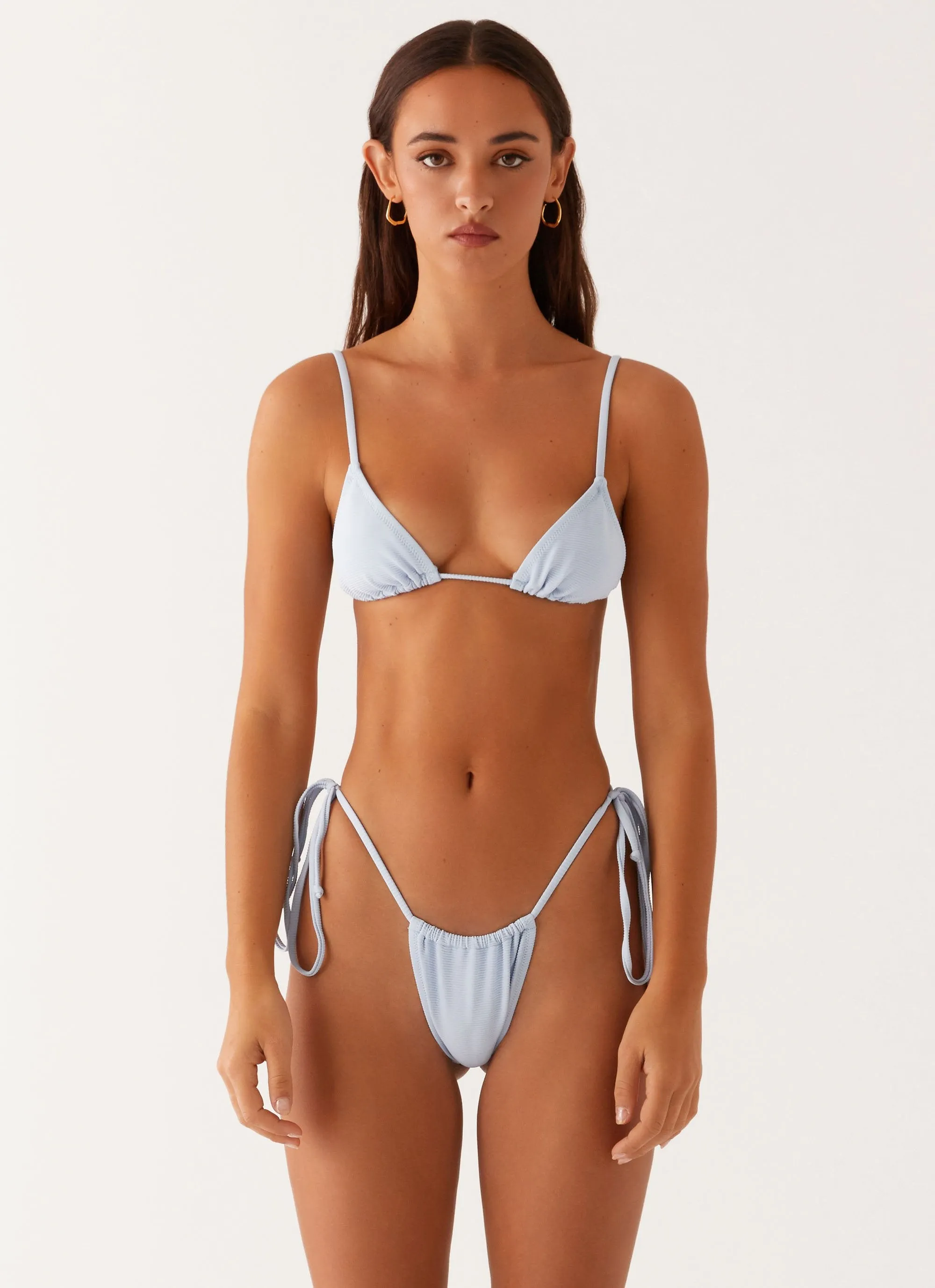 Calista Bikini Bottoms - Blue Non Abrasive Lining