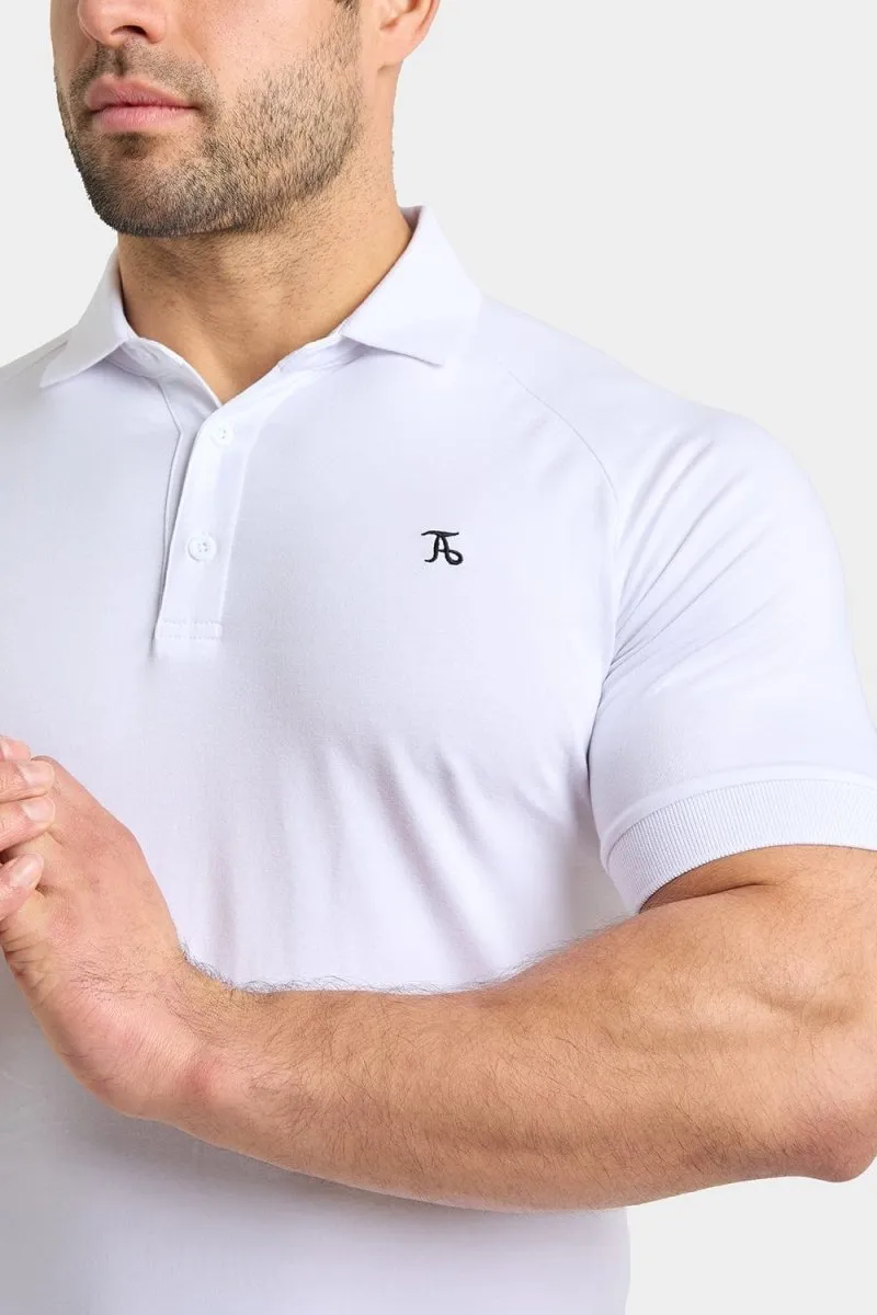 Travel Essential Corporate Dress Code Athletic Fit Polo Shirt in White