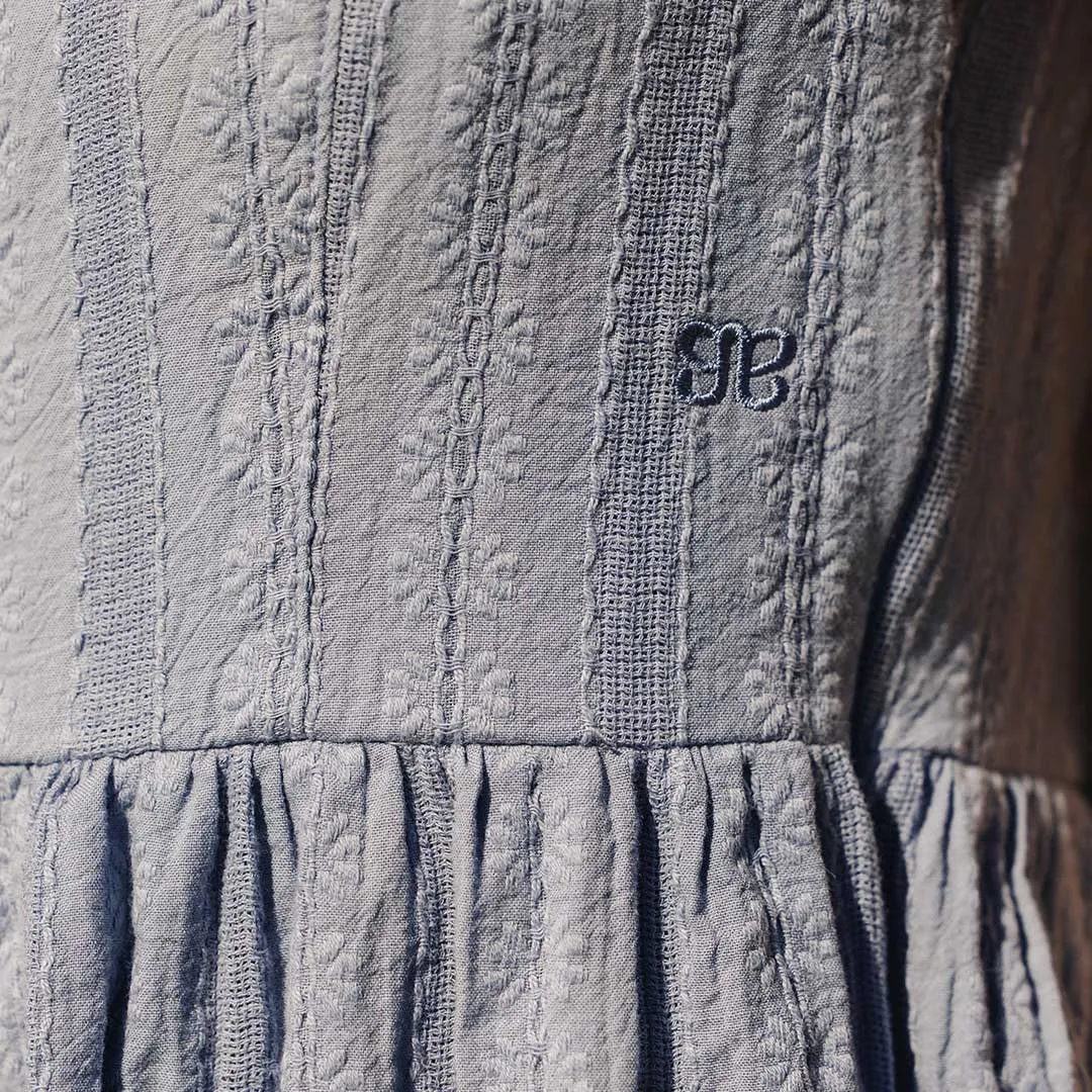 Cabo Midi Dress, Dusk Blue Leather Core Village Charm