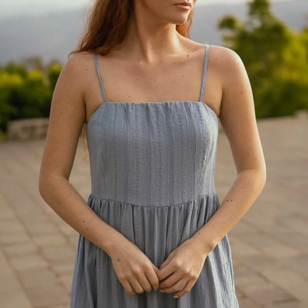 Noble Grace LowMaintenanceFabric Cabo Midi Dress, Dusk Blue