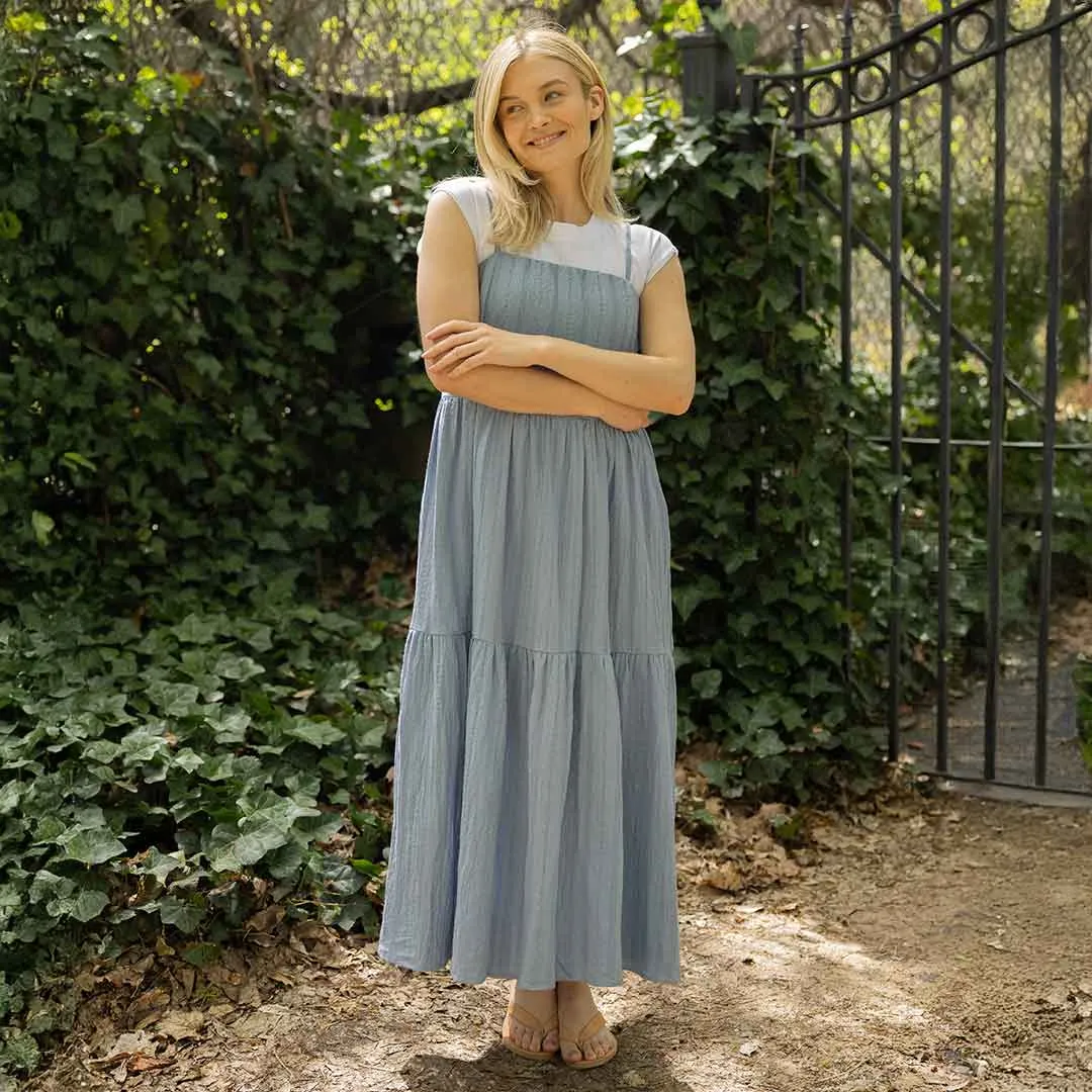 Cabo Midi Dress, Dusk Blue SeamlessConstruction ComfortStretch
