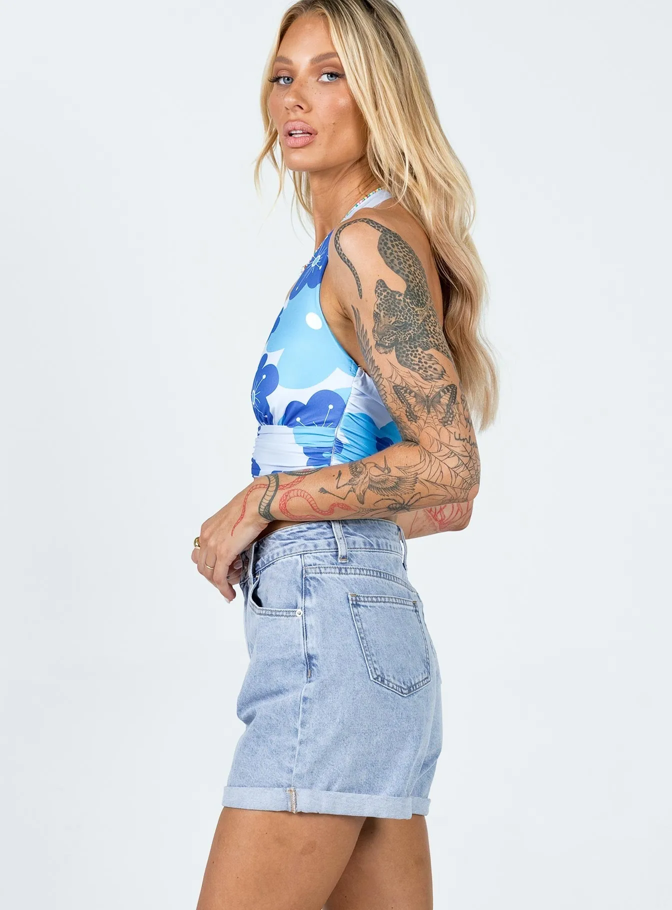 Fern Cuffed Denim Shorts Tagless Design Recycled Fit