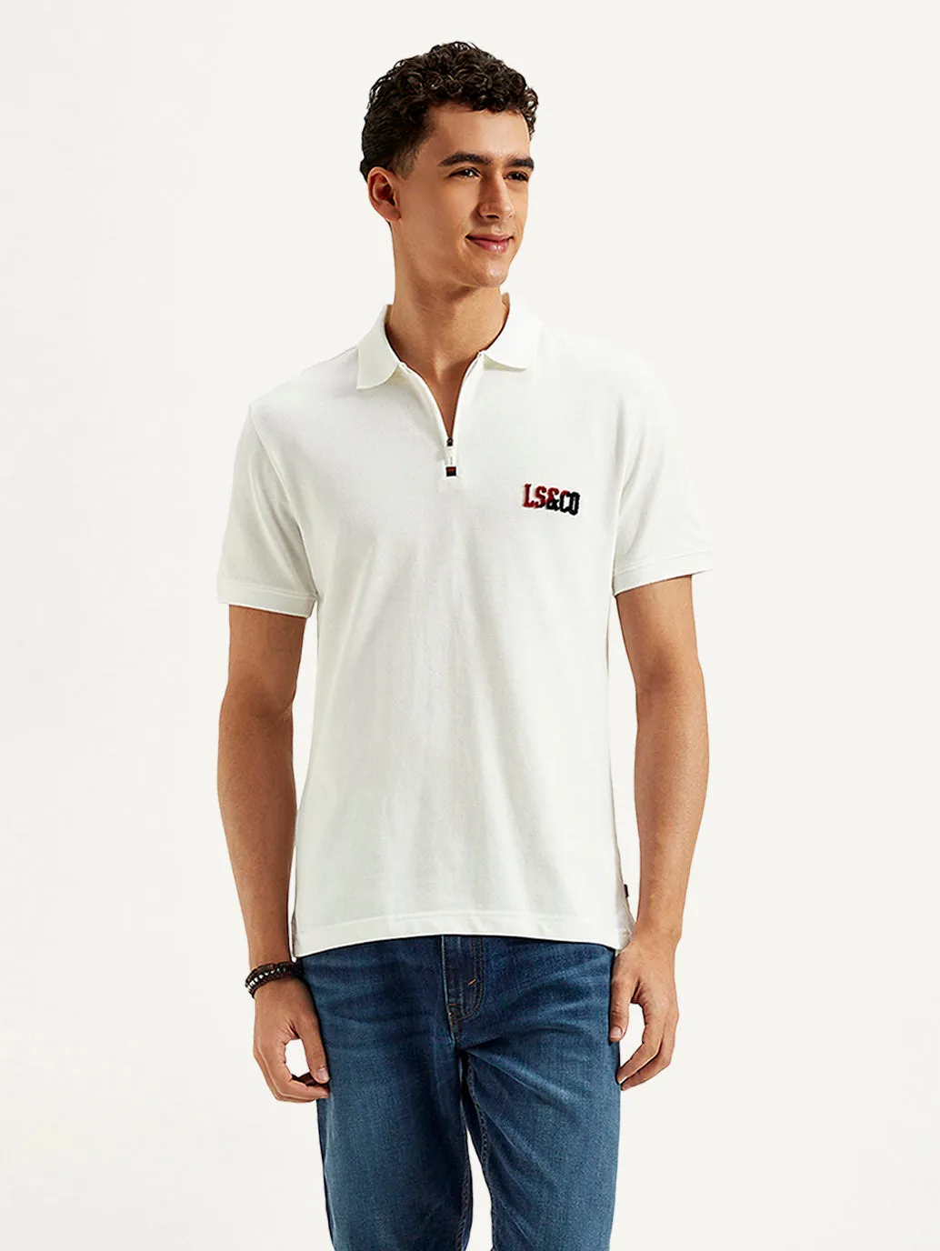 Breathable Comfort Men's Brand Logo Slim Fit Polo T-shirt