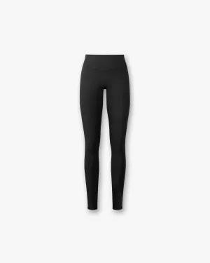 Comfort Seeker Soft Touch Work Commute Mesh Panel Owners Club Legging - Jet Black