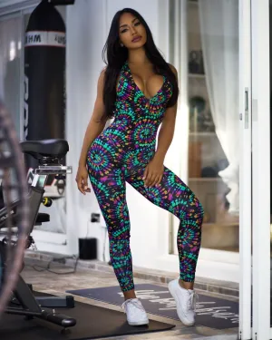 Lightweight Trendy Everyday Guest Dark Woodstock Ring Bodysuit (Light Supplex)
