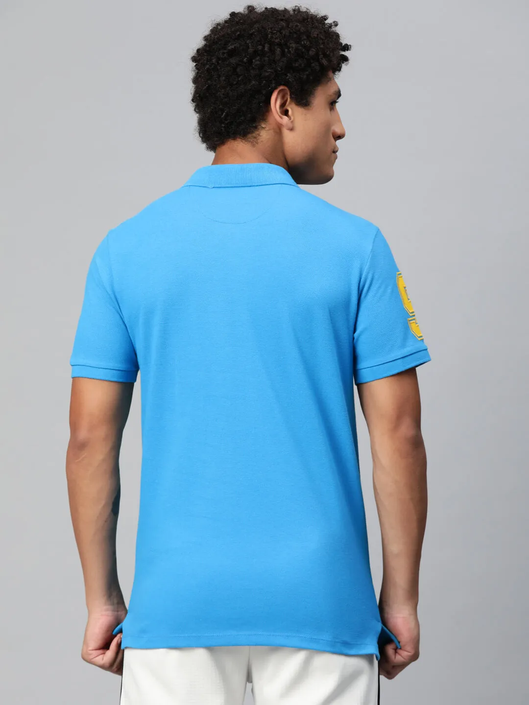 Club Style Alcis Men Typography Printed Polo Collar Dry Tech Slim Fit T-shirt
