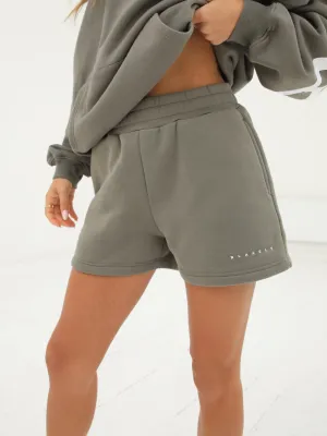 Unisex Jogging Ready Isabel Jogger Shorts - Safari Green
