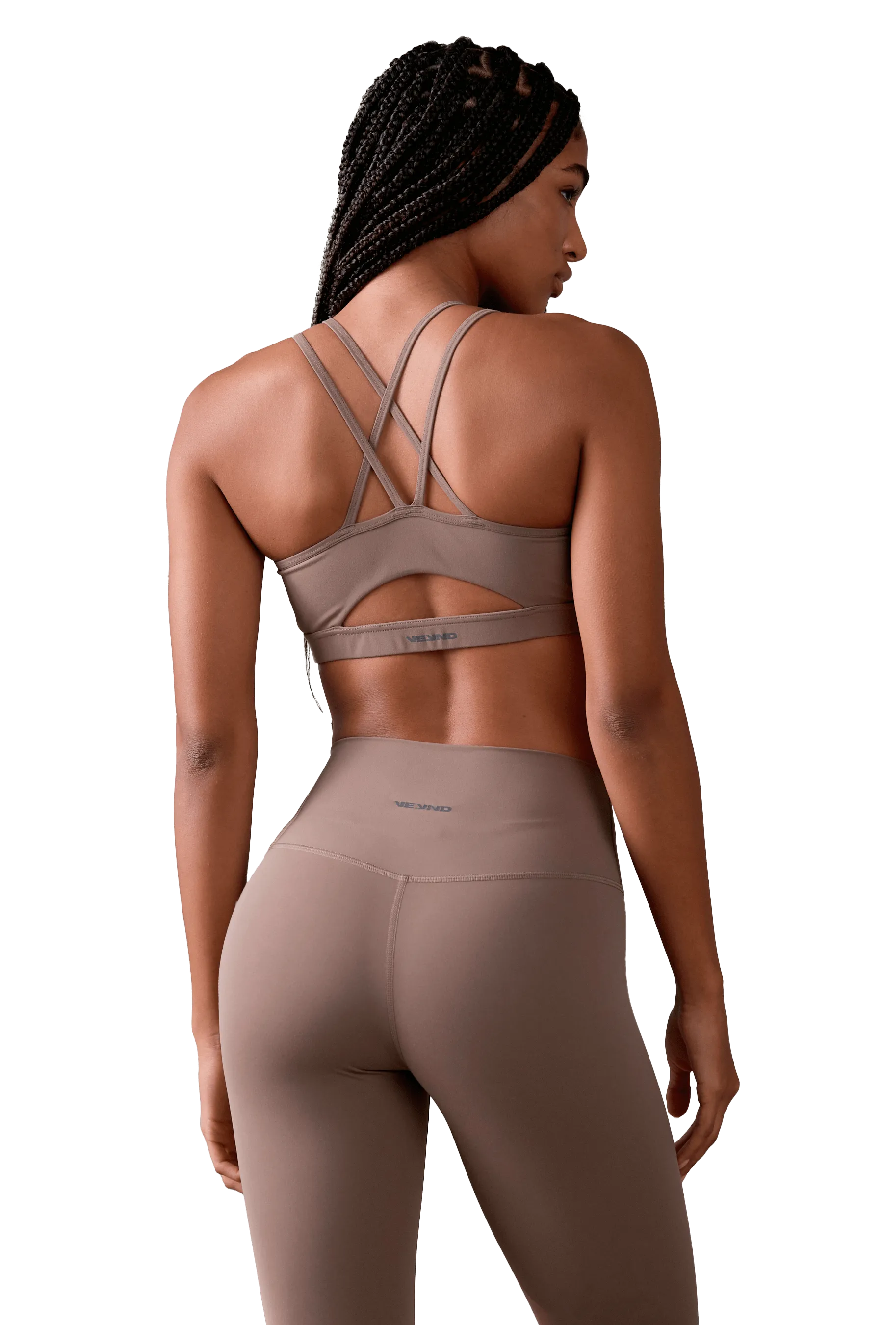 SPORTS BRA STRAPPY - Tan Body-Hugging Fit