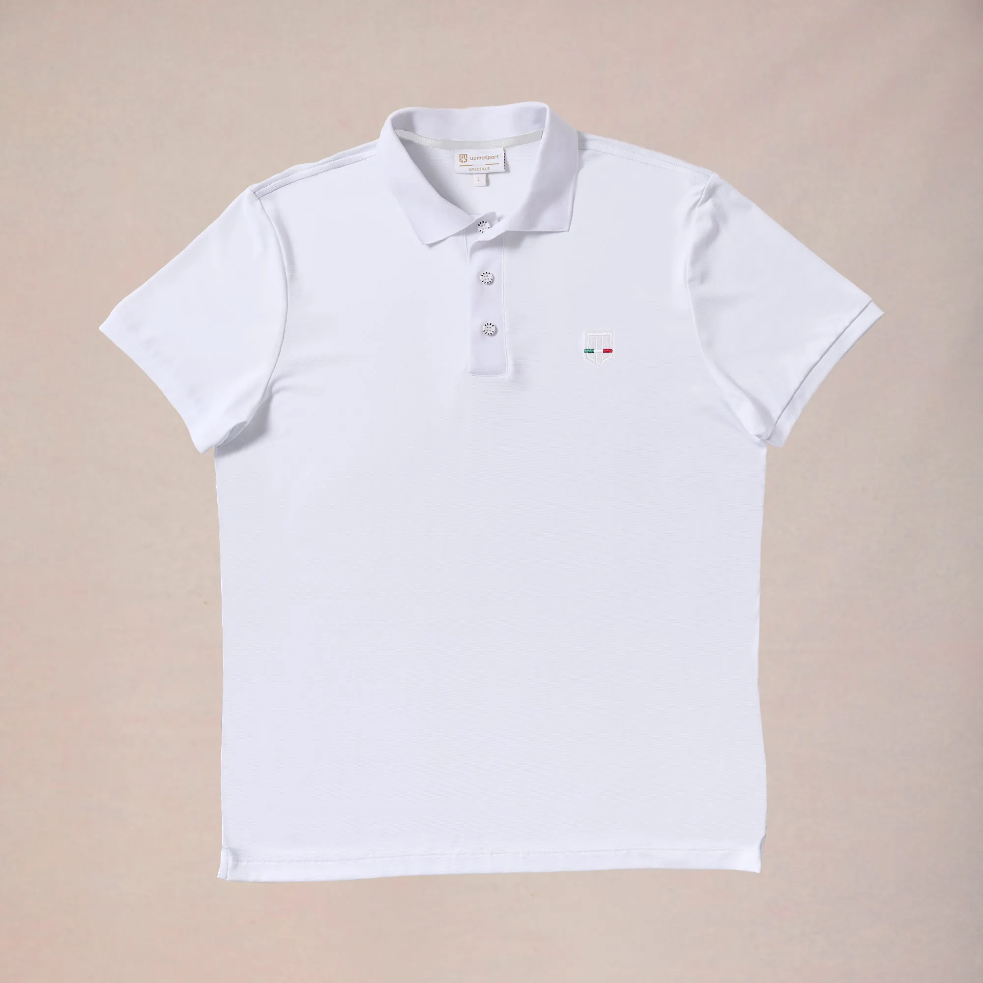 Breathable Cotton Blend Subtle ToneOnTone Stitching Retro IV Polo